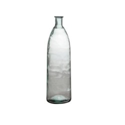 Vase bouteille verre Cocoa, blanc l.26 x H.81 cm