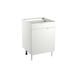 Meuble bas 60cm 1 porte/1 tiroir ELEKI blanc