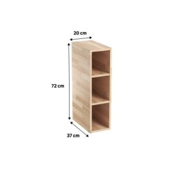 Meuble haut N 20cm  niche 2 tablettes ELEKI bois