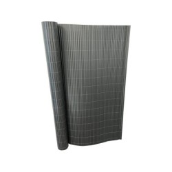 Canisse double face pvc gris anthracite 50% recyclé 19mm 85% occultation 10,2Kg H.2xl.3m IDEAL GARDEN