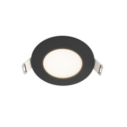 Kit 1 spot à encastrer SDB Kilia led, IP65, rond noir, 2700K-4000K blanc chaud/neutre INSPIRE