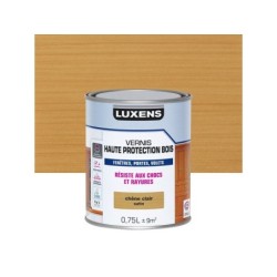 Vernis pour bois extérieur LUXENS chêne clair satiné 0,75 litre