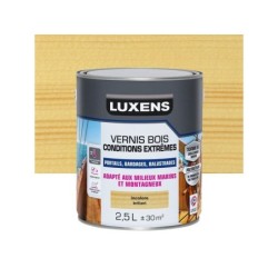 Vernis pour bois extérieur LUXENS Conditions extrêmes incolore brillant 2.5 litres