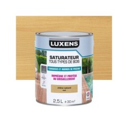 Saturateur pour bois extérieur LUXENS chêne naturel mat 2.5 l