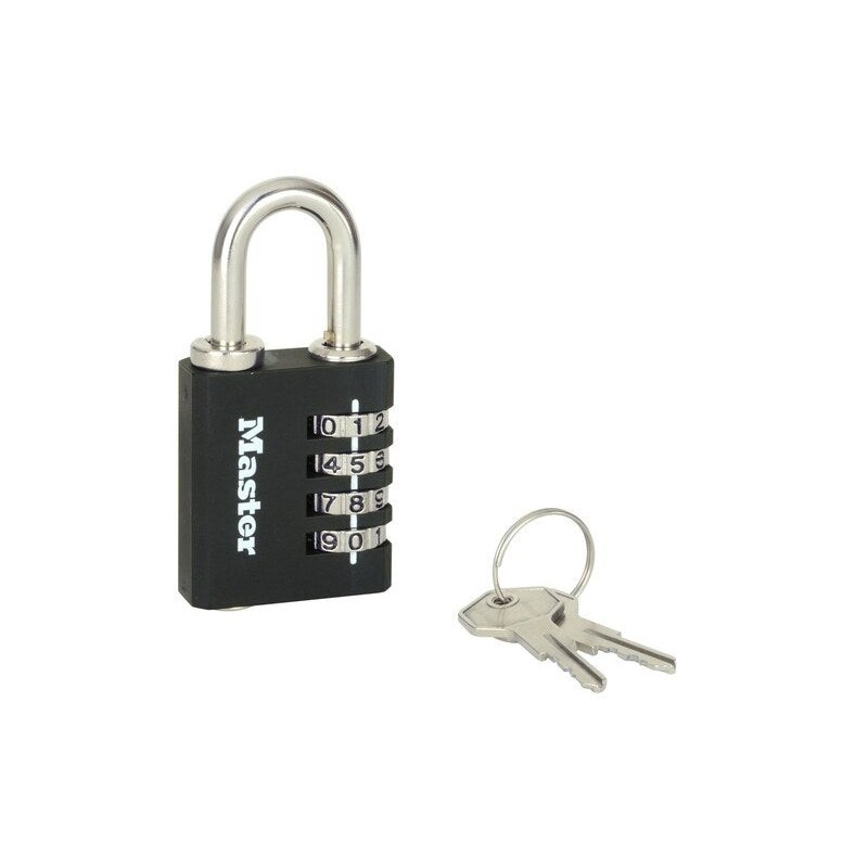 Cadenas à combinaison / à clé MASTER LOCK zinc, l.40 mm