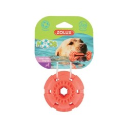 Jouet chien TPR balle moos 8 cm corail