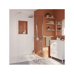 Paroi de douche italienne EASY ep 6mm largeur 117-118.5cm h195cm vt/ch