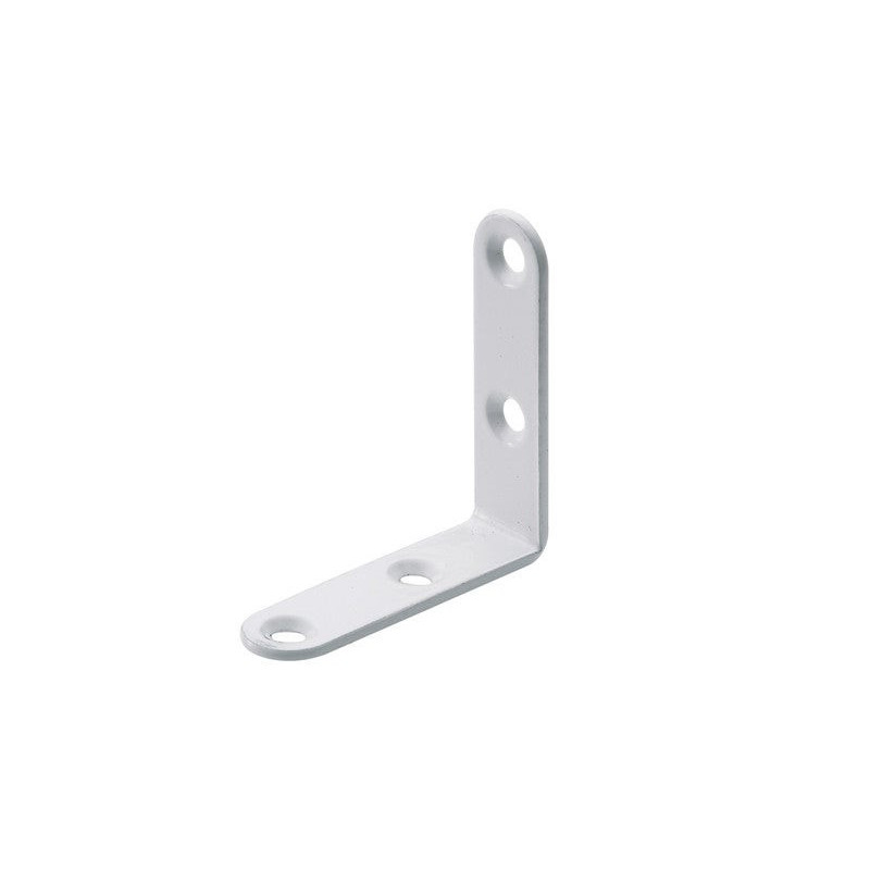 Equerre de chaise en acier époxy, HETTICH, l.40 mm blanc