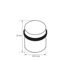 4 mini butées à visser diam 20 hauteur 25 nickel