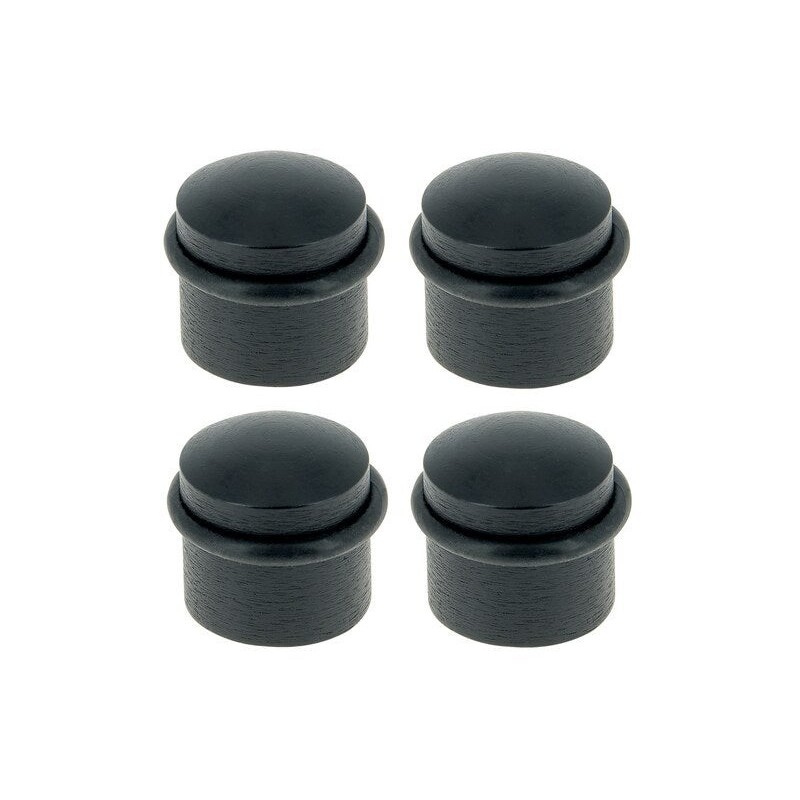 Lot de 4 butées de porte de sol LINEA BERTOMANI Bu310x4/101e bois noir Diam.3.5 x H.3.5 cm