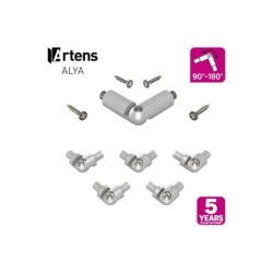 Kit accessoire pour angle garde-corps aluminum gris, Alya ARTENS