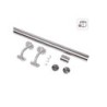 Main courante en Inox gris 2m + 2 supports muraux, Noxi ARTENS, en kit