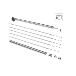 Garde-corps Inox gris 2m pose latérale, Noxi ARTENS, en kit