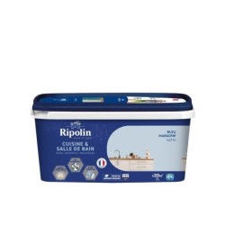  Peinture mur bleu maraone satin RIPOLIN Cuisine et bain 2L