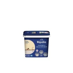 Peinture mur, RIPOLIN cuisine et bain, 0.75 litre, jaune renoir satin