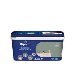 Peinture mur, RIPOLIN cuisine et bain, 2 litres, vert nobile satin