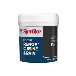 Testeur peinture meuble noir charbon mat SYNTILOR Renov' cuisine et bain 0.075l