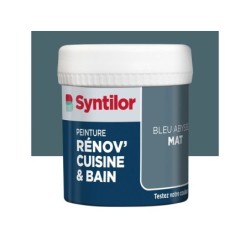 Testeur peinture meuble bleu abysse mat SYNTILOR Renov' cuisine et bain 0.075l