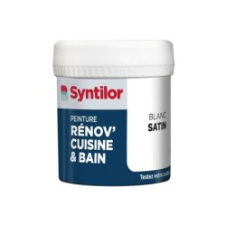 Testeur peinture meuble blanc satin SYNTILOR Renov' cuisine et bain 0.075l