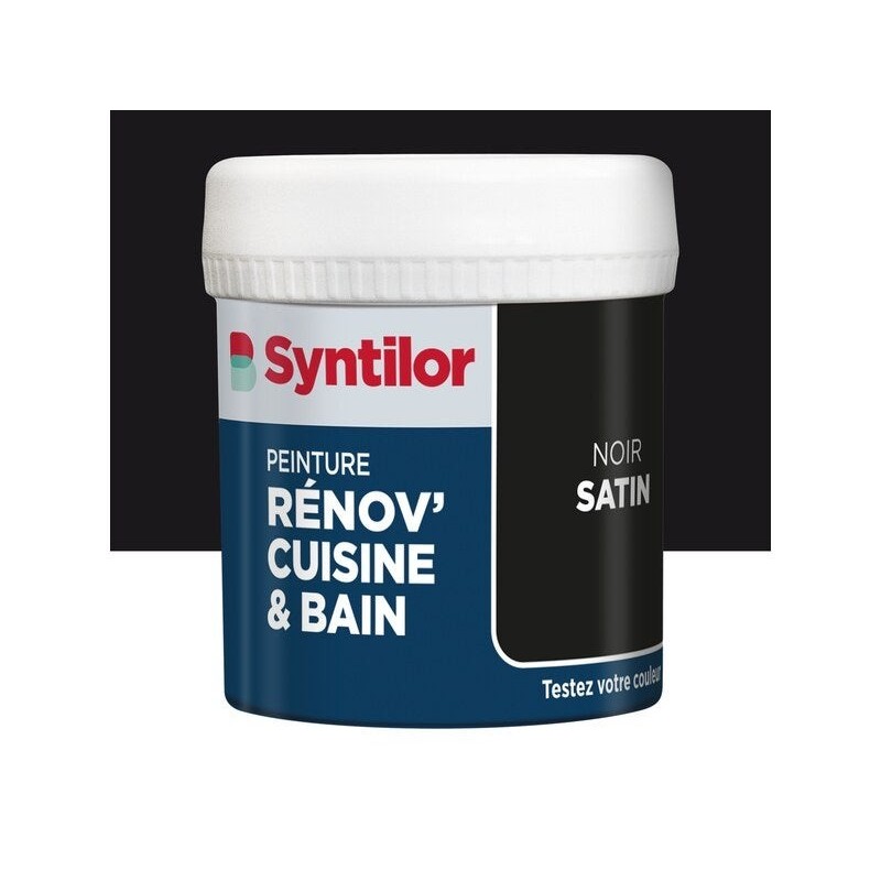 Testeur peinture meuble noir satin SYNTILOR Renov' cuisine et bain 0.075l