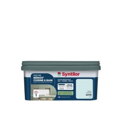 Peinture meuble bleu nuage satin SYNTILOR Renov' cuisine et bain 2l