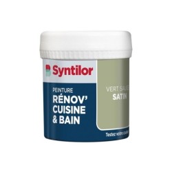 Testeur peinture meuble vert sauge satin SYNTILOR Renov' cuisine et bain 0.075l