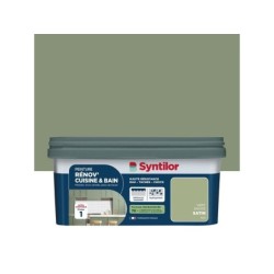 Peinture meuble vert sauge satin SYNTILOR Renov' cuisine et bain 2l