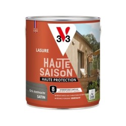 Lasure V33 Haute saison 8 ans gris argent satiné 2.5 l