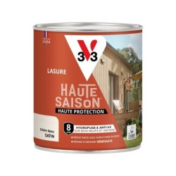 Lasure V33 Haute saison 8 ans cèdre blanc satiné 0.75 l