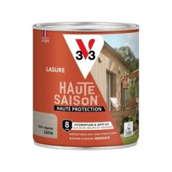 Lasure V33 Haute saison 8 ans gris argent satiné 0.75 l