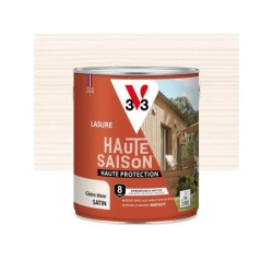 Lasure V33 Haute saison 8 ans cèdre blanc satiné 2.5 l