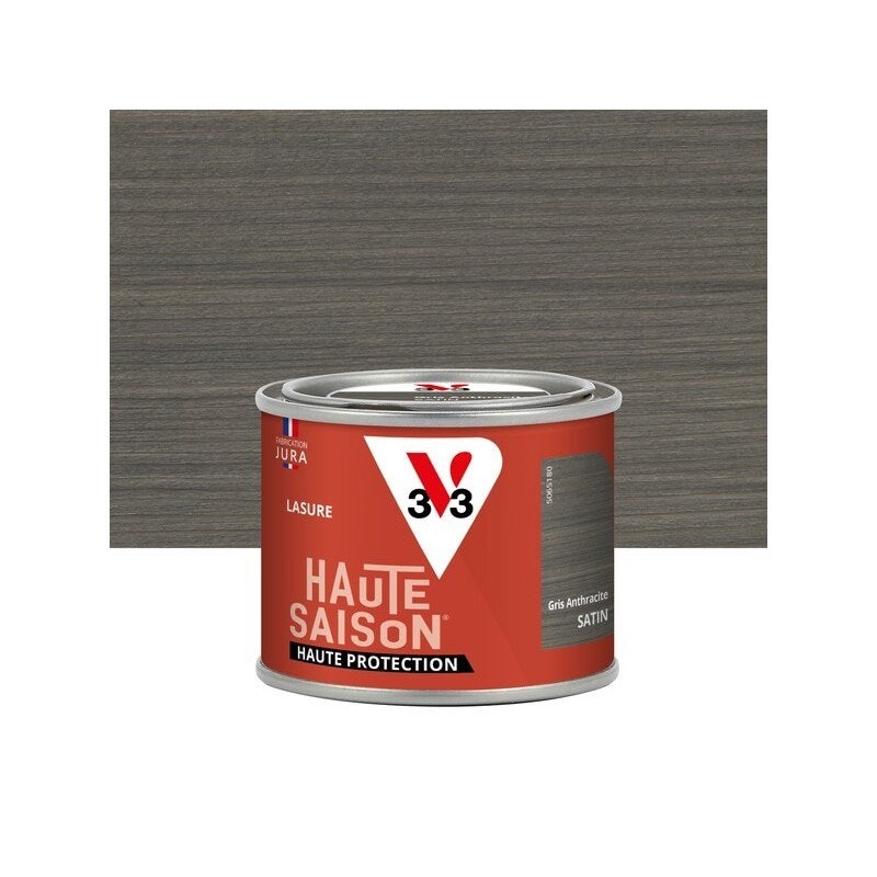 Lasure V33 Haute saison 8 ans gris anthracite satiné 0.125 l