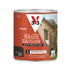 Lasure V33 Haute protection 8 ans noir charbon satiné 0.75 l