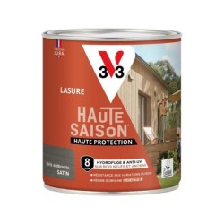 Lasure V33 Haute saison 8 ans gris anthracite satiné 0.75 l