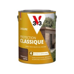 Lasure V33 Protection classique 4 ans chêne foncé satiné 5 l