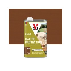 Huile pour bois extérieur V33 Haute protection teck brun mat 1 l