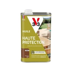 Huile pour bois extérieur V33 Haute protection teck brun mat 1 l