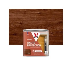 Vernis pour bois extérieur V33 Haute protection chêne foncé satiné 0.5 l