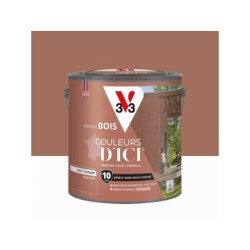 Peinture extérieure bois V33 Couleurs d'ici, terre cuite velours 2l