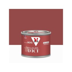 Peinture extérieure bois V33 Couleurs d'ici, rouge intense velours 0.125l