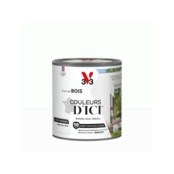 Peinture extérieure bois V33 Couleurs d'ici, blanc ral 9016 velours  0.5l