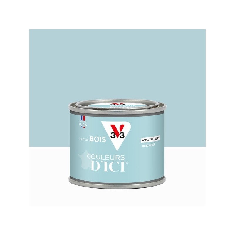 Peinture extérieure bois V33 Couleurs d'ici, bleu grisé velours  0.125l