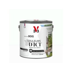 Peinture extérieure bois V33 Couleurs d'ici, blanc ral 9016 velours  2l