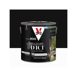 Peinture extérieure bois V33 Couleurs d'ici, noir ral 9005 velours  2l