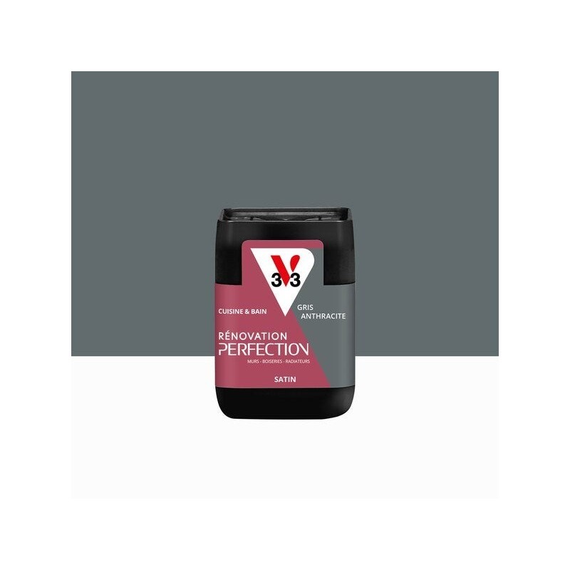 Peinture meuble anthracite satin V33 Rénovation cuisine et bain 0.075l