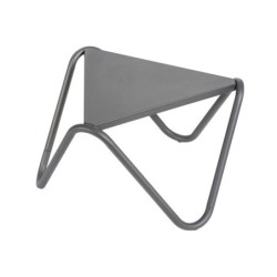 Table de jardin basse triangulaire, LAFUMA MOBILIER, 4 personnes, gris titane