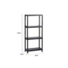 Etagère plastique noir sans, 4 tablettes l.60xH.135xP.30