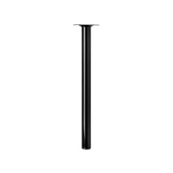 Pied De Table Basse Cylindrique Fixe Acier Époxy Noir, 40 Cm