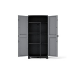 Armoire haute, multiusage, en polypropylène 3 étagères SPACEO, l.85 x H.180 x P.52 cm