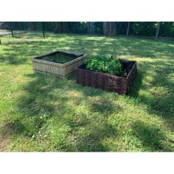 Carre potager bambou L. 100 x L. 100 x H. 30 cm